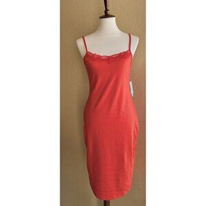 Abound Women's Abound Orange Spice Bodycon Strappy Midi Dress Size M